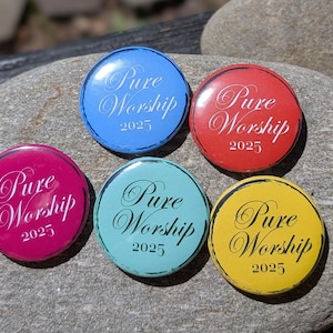 PURE WORSHIP 2025 Convention | Colorful Pin & Wearable Magnet or Badge Holders| JW Convention Gift