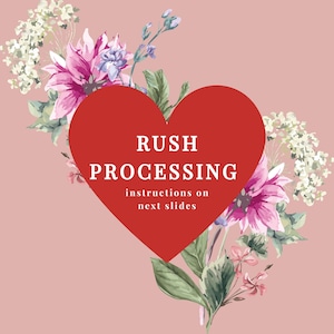Rush Processing -- (Not Shipping) -- Rush My Order