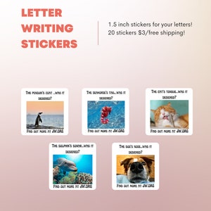 Letter Writing Stickers - Was It Designed | 20-Pack For The Ministry | Free Shipping
