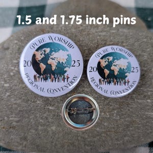 Pure Worship 2025 Convention | Pin, Badge Holder & Wearable Magnet | JW Convention Souvenir
