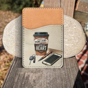Être pionnier est une oeuvre de coeur Porte-cartes contact | Conception florale | anglais et espagnol | Cadeau JW