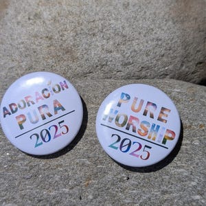 PURE WORSHIP 2025 Convention  | Colorful Pin & Wearable Magnet or Badge Holders| JW Convention Gift