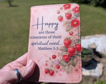 Tract Holder with 2026 Year Text - Strawberry Design - For New Tracts - English/Spanish