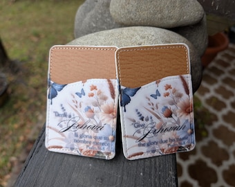 2025 Year Text JW Contact Card Holder – Brown Butterflies Design | Psalm 96:8 | English or Spanish | Customizable