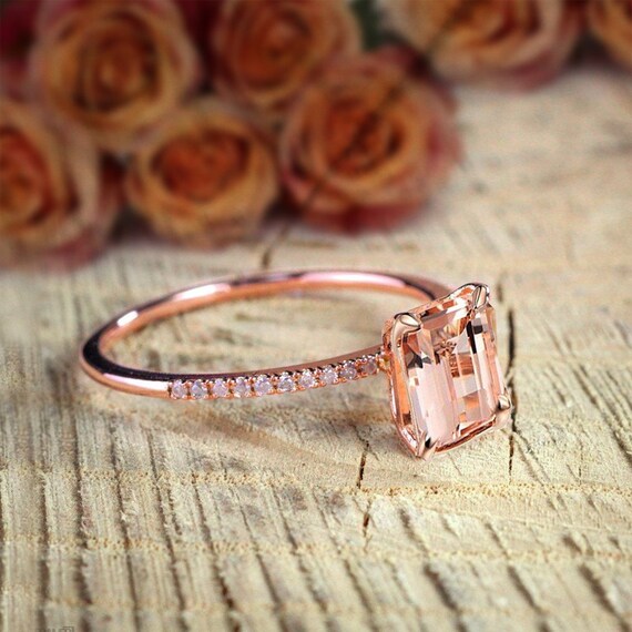Peach moissanite sale
