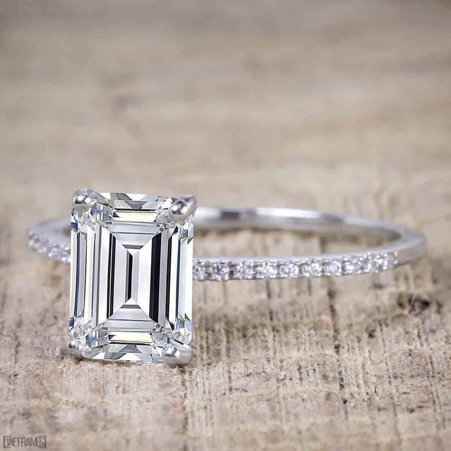 Vintage Look Art Deco 7x5mm Emerald Cut Moissanite Diamond | Etsy