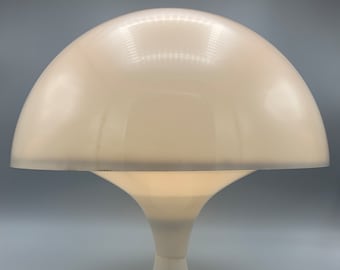 Vintage ruimtetijdperk acryl paddenstoel tafellamp - (begin jaren 70)