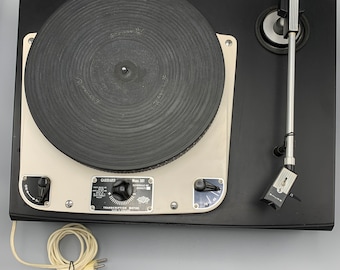 Giradischi Garrard 301 del 1964 con braccio Shure M232 e base nera opaca