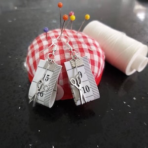 Handmade Sewing Earring. Perfect for any crafter
