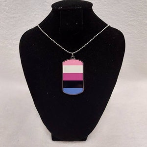 Genderfluid Dog Tag Necklace Etsy