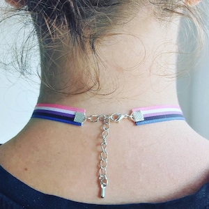Genderfluid Pride Choker necklace Adjustable