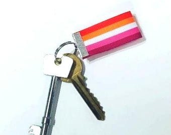 Lesbian new flag Keyring LGBTQIA+