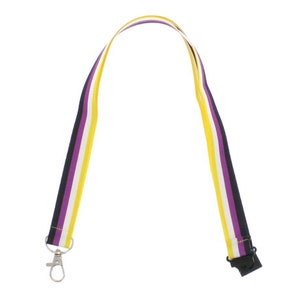 Non Binary LGBTQIA lanyard with safety clip