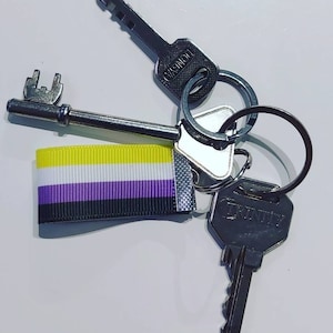 Non Binary Pride Keyring LGBTQIA+