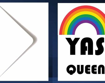 Yas Queen Gay Greeting Card LGBT