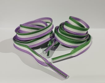 Genderqueer Pride Sublimated Shoe laces lots of flags to choose from