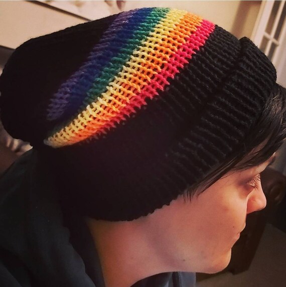Pride Beanie Slouch Hats LGBTQIA | Etsy 