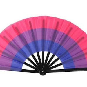 Pride Bisexual Large Loud Clack Folding Fan