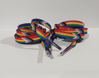 Progressive Rainbow Pride Sublimated Shoe laces lots of flags to choose from
