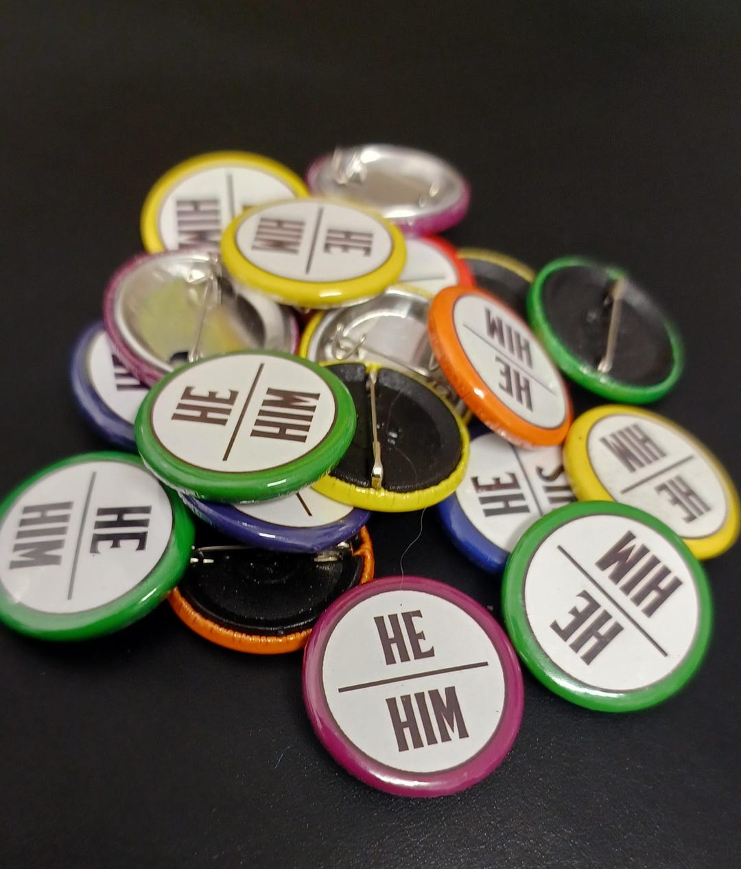 Pronoun Pin He Him/ He His - Etsy
