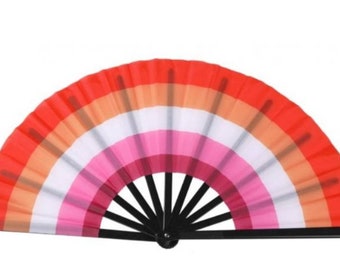 Pride Lesbian Large Loud Clack Folding Fan