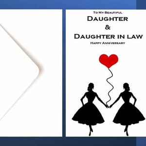 Figlia e figlia in legge Card Anniversary LGBT