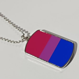 Bisexual Dog Tag Necklace