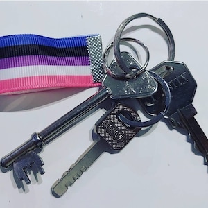 Genderfluid Pride Keyring LGBTQIA+