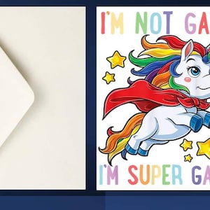 Super Gay Licorne Pride Card LGBT