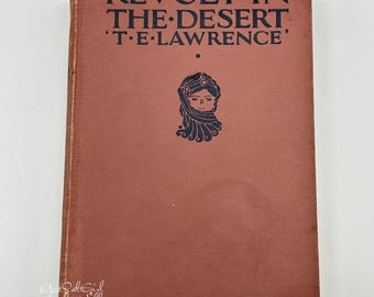 Revolt in the Desert Hardcover T.E. Lawrence Vtg 1927 Eerste Amerikaanse druk