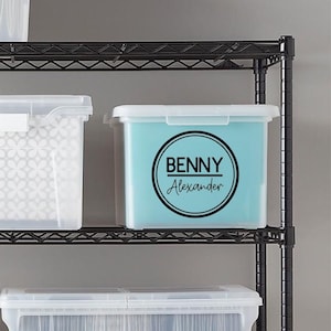 Milestone Bin Label- Milestone Bin Decal- Kids Memory Box Vinyl Decal- Sticker Only