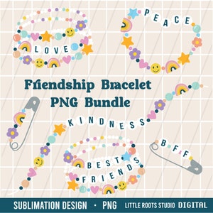 Freundschaft Armbänder PNG / Armbänder PNG / Freundschaft Png / Sublimation / BFF Armband / Best Friends Armband zwar / Frieden / Shirt Design