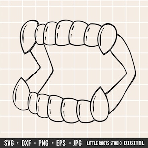 Vampire Fangs SVG / Arquivo de corte de vampiro / Halloween / Arquivo de corte de presas / Download digital / Vampiros / Assustador / Doces ou travessuras