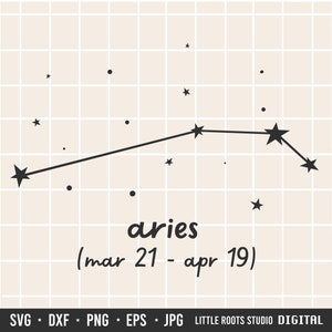 Ram SVG / Star Signs SVG / Zodiac Constellation / Astrologie Cut Files / Cricut / Digital Download / Ram / Zodiac