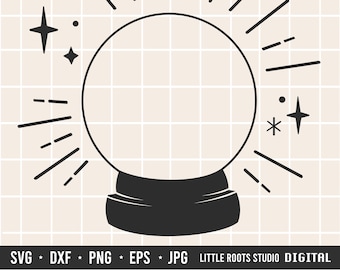 クリスタルボール SVG カットファイル: 神秘的なハロウィーンデザイン (デジタルダウンロード)