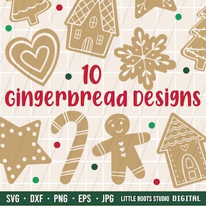 Lebkuchen Plätzchen SVG / Lebkuchen geschnitten Dateien / Kekse geschnitten Dateien / Cricut / Silhouette / Digital Download / Backen / Weihnachten / Feiertage