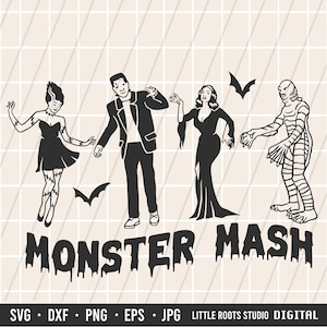 Fiesta de Halloween Svg / Monster Mash Svg / Cricut Halloween Svg / Sublimación de Halloween / Ghouls Svg / Personajes de Halloween / Descarga digital