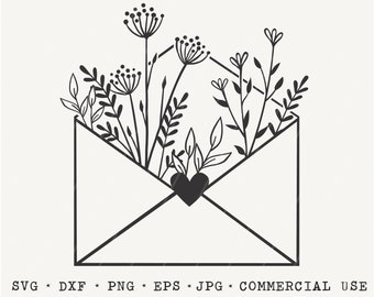 Download Floral Svg Envelope Etsy