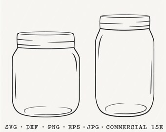 Mason Jar Cut File Etsy