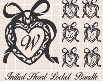 Herz Locket SVG Bundle (Digitaler Download)