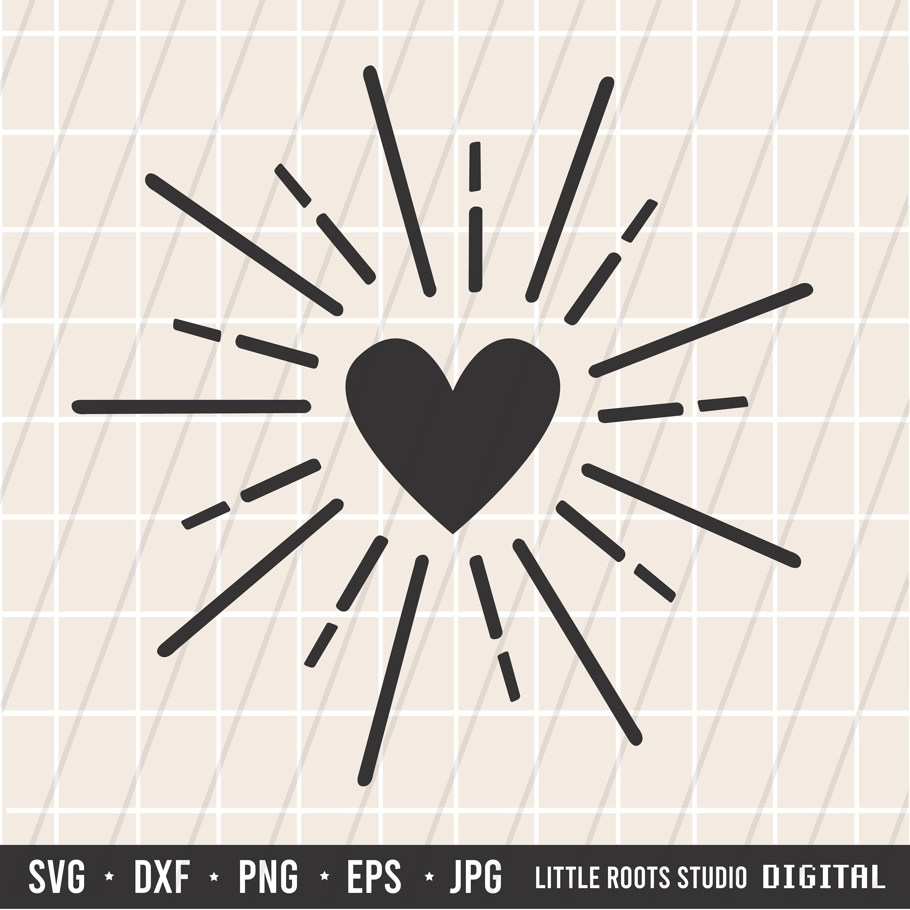 Heart Burst SVG Cut File: Cricut, Silhouette (digital Download) - Etsy