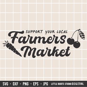 Farmers Market SVG / Support Your Local Farmers Market / Cut File / Instant Download  / SVG Quote / Summer SVG / Fruit svg / Food svg
