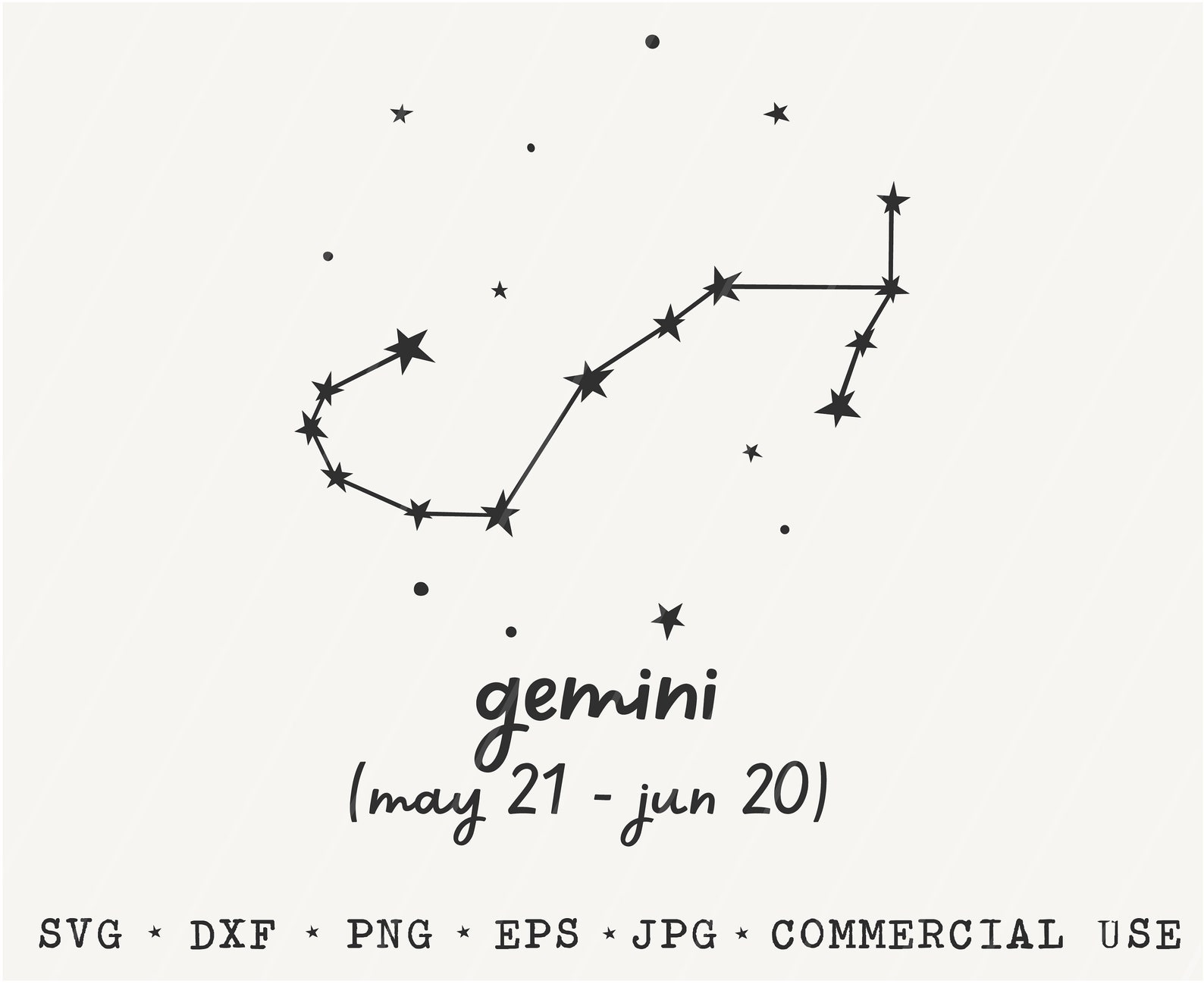 Gemini SVG / Zodiac Constellation / Astrology Cut Files / Etsy