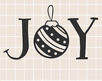 Ornament Joy SVG: kerst gesneden bestand (digitale download)