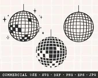 Disco Ball SVG Set: Retro Dance Graphics (Digital Download)