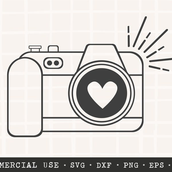 Camera SVG /  Digital Camera Cut File / Photography SVG / Cricut / Glowforge / Digital Download / Photographer / Photo Svg /  Gift for Her