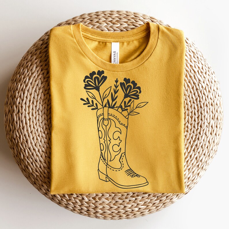 Cowgirl Boots SVG-paket: Västerländska blommönster (digital nedladdning) bild 2
