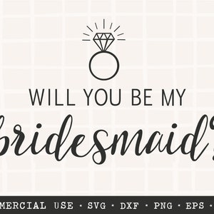 Druhna SVG / Czy będziesz moją druhną / Druhna plik do cięcia / Pobieranie cyfrowe / Cricut / Sylwetka / Ślub SVG / Zaręczyny SVG