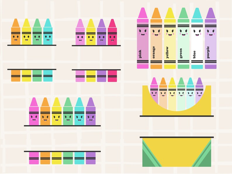 Crayon Monogram Bundle / Crayon SVG / Back to School SVG / Crayons ...