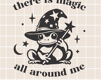 Zauberer Frosch SVG: Magisches Zitat, Mystische Kröte (Digitaler Download)